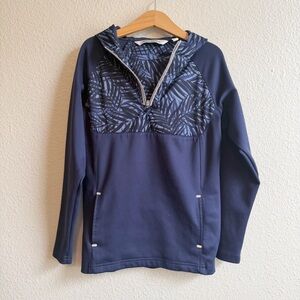 Peter Millar Youth Hyperlight Weld Hybrid Half-Zip Hoodie Boys Size Small 7-8